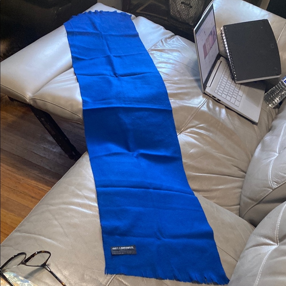 Luxurious Blue Lambswool Scarf